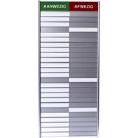 Aan- afwezigheidsbord voor 25 namen