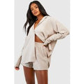 Pantalón Corto De Pijama De Algodón Con Raya Diplomática, Beige