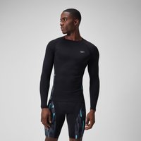 T-shirt rashguard Hommes END+ Splice pour Hommes Noir/Gris USA/Bleu marine