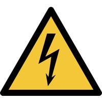 Pictogram bordje Djois Waarschuwing: elektrische spanning geel