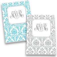 Damask Monogram Personalized Journal Set
