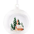 Galway Crystal Church Scene Hanging Bauble