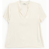 T-Shirt mit kurzem Arm und offenem V-Ausschnitt