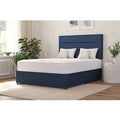 Shire Bed Company Memory Deluxe 1000 Mattress + Premium Divan Bed, Teal, No Drawer, Single