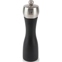 The narrow waist gives a charm to the Fidji 20 cm manual salt mill. The combination of the wood body and the stainless steel head enhances its silhouette and gives it an additional elegance. Fidji