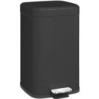 Modern Minimalist Metal Kitchen Bin - Pedal, Soft-Close, Fingerprint-Proof, 12L or 20L, Compact Waste Solution | Wowcher