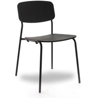 Workliving Bianca Eetkamerstoel - Houten Design Zwart Eiken