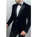 Cavani Rosa Navy Velvet Blazer