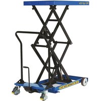 Manual Mobile Double Scissor Lift Table 450kg cap