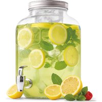 Dispenser Bevande in Vetro 8L con Rubinetto in Alluminio