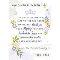 Moonpig Hrh Queen Elizabeth Ii Verse Card
