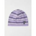 Striped jersey beanie with "P" appliqué