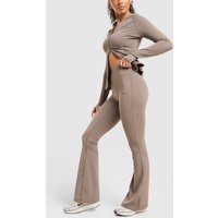 DAILYSZN Sculpt Flare Leggings, bruin