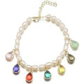 Seeds Pearl Bracelet with Rainbow Charms