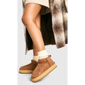 Botas Cómodas Con Plataforma, Brown