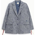 Blazer regular-fit mit gewebtem Muster und Taschen