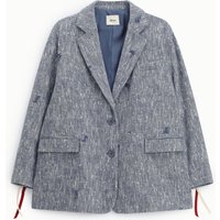 Blazer regular-fit mit gewebtem Muster und Taschen