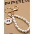 Vintage Bowknot Pearl Handstring Bag Keychain