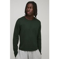 Forest Shrunken Boxy Long Sleeve T-Shirt, Verde