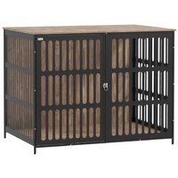 XL Heavy-Duty Anti-Chew Dog Crate with Single Door - Escape-Proof Furniture-Style Kennel | Wowcher