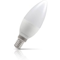 Crompton Candle LED Light Bulb E14 4.2W (40W Eqv) Warm White Opal Small Screw Frosted