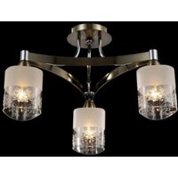 Casa Padrino Modern Decken Kronleuchter Chrom Bronze 50,7 x H 22 cm Antik Stil - MÃ¶bel LÃ¼ster Leuchter HÃ¤ngeleuchte HÃ¤ngelampe