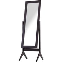 Full Length Modern Dressing Mirror - Adjustable Tilt, Sturdy MDF Frame, Crystal-Clear Glass | Wowcher
