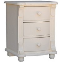 Casa Padrino Jugendstil Nacht Schrank Kommode mit 3 Schubladen - Landhaus Shabby Chic MÃ¶bel - Massivholz NachtschrÃ¤nkchen Barock