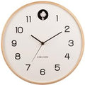 Wall Clock Natural Cuckoo Birch Wood