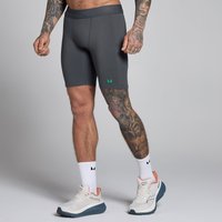 MP Spodenki Męskie Hybrid Pocket Half Tight - Ciemny Szary/Zielony - L