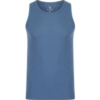 Vests Jeremy Cotton Ribbed Plain Vest Top in Blue Horizon - South Shore / XXL - Tokyo Laundry