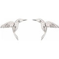 Silver Hummingbird Stud Earrings