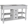 Casa Padrino Landhaus Stil Waschschrank Waschtisch inkl 2 Waschbecken mit Schubladen San Sebastian - Bad Schrank Massivholz