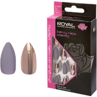 Royal Artificial Nails Berry Nice Stiletto - 24 pcs