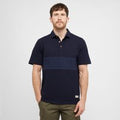 One Earth Men's Combe Panel Polo Shirt, Navy
