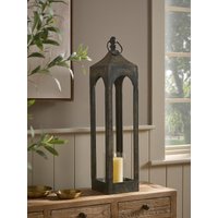 Indoor Outdoor Antiqued Metal Lantern