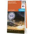 Ordnance Survey OS Map of Grantham Bottesford & Colsterworth: Explorer 247 - Weatherproof