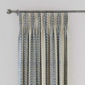 Land & Shore Fintra Stripe Lined Curtains 90" x 72", Blue/Red