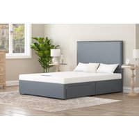 Value Eco Foam Mattress + Premium Divan Bed, Teal, No Drawer, Single