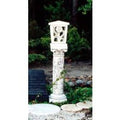 Casa Padrino Barock Garten Stein Laterne mit SÃ¤ule WeiÃ 34 x 34 x H. 148 cm - Garten & Terrassen Stein Leuchte - Garten & Terrassen Beleuchtung im Barockstil - Barock AuÃenbeleuchtung - Barock MÃ¶bel