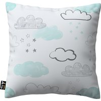 Poszewka Milly, ecru-niebieski, 43 x 43 cm, Magic Collection