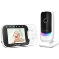 Hubble Nursery View Glow 2.8 Video Baby Monitor White