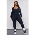 Plus Black Soft Touch Scoop Neck Jumpsuit