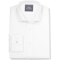 Men's Barnaby White Stretch Poplin Made To Measure Shirt - Size: One Size  - Savile Row Company