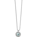Collana Diamante, Acquamarina Gioiello Comete Fantasia Di Acquamarina Caratura 0,05 GLQ 262