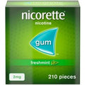 Nicorette Gum 2mg Freshmint 210 Pieces