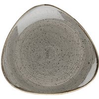 Churchill Stonecast Peppercorn Grey Triangular Plate 7.5 Inch / 19.2cm (Case of 12)