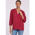 Pintuck Blouse - Beaujolais