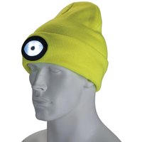 Draper Beanie Hat and USB Rechargeable LED Headlight Yellow One Size