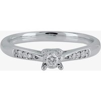 9ct White Gold 0.19ct Solitaire Diamond Ring S4490D-9W-019G L